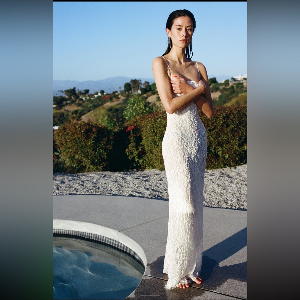 ZARA SEMI-SHEER LACE DRESS